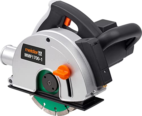 Meister Mauernutfräse 1700W, MMF1700-1 - Inkl. 2 Diamanttrennscheiben Ø 150 mm - Nutbreite bis 29 mm - 40 mm Schnitttiefe - Laser-Markierhilfe / Wandfräse mit Staubabsaugung / Schlitzfräse / 5459170 Meister Mauernutfräse 1700W, MMF1700-1 - Inkl. 2 Diamanttrennscheiben Ø 150 mm - Nutbreite bis 29 mm - 40 mm Schnitttiefe - Laser-Markierhilfe / Wandfräse mit Staubabsaugung / Schlitzfräse / 5459170 von Meister