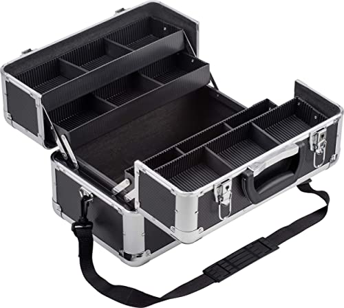 Meister Mehrzweckkoffer 355 x 240 x 225 mm - Viel Stauraum - Einteilbare Kleinteilfächer - Abschließbar - Inklusive 2 Schlüssel & Tragegurt / Kosmetikkoffer / Scherenkoffer / 9095040, Schwarz Meister Mehrzweckkoffer 355 x 240 x 225 mm - Viel Stauraum - Einteilbare Kleinteilfächer - Abschließbar - Inklusive 2 Schlüssel & Tragegurt / Kosmetikkoffer / Scherenkoffer / 9095040, Schwarz von Meister