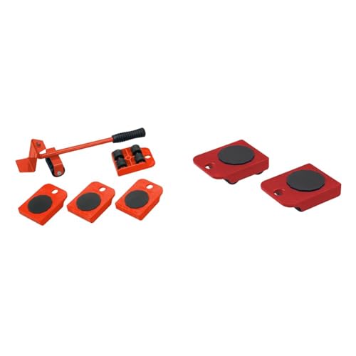 Meister Möbel-Transportroller-Set 5-teilig & Transportroller - 2 Stück im praktischen Set - Je 150 kg Tragkraft von Meister