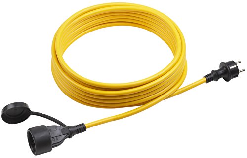 Meister Panzerverlängerung - 25 m Kabel - gelb - Gummischlauchleitung - Kältebeständig - IP44 Außenbereich / Kupplung mit Berührungsschutz / Schuko-Verlängerung / 7435810 von Meister