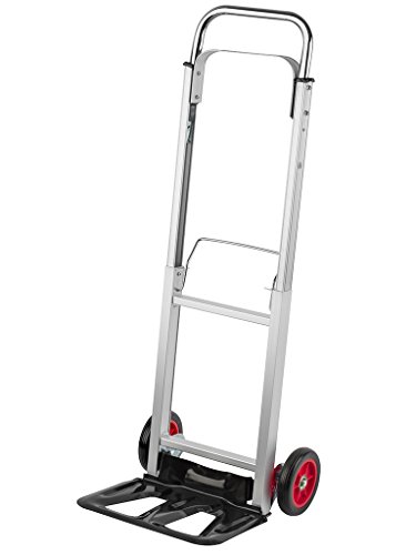 Meister Sackkarre - 90 kg Tragkraft - Klappbare Ladefläche - Höhenverstellbarer Griff - Mit Vollgummi-Laufflächen - Aus hochwertigem Aluminium / Handkarre / Transportkarre / 8985550 von Meister