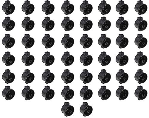 Meister Schalterdose Unterputz - 40 mm tief - schwarz - 50 Stück - 60 mm Durchmesser - Zum Einbau von Schaltern & Steckdosen / Unterputzdose mit Tunnelstutzen / Gerätedose / Abzweigdose / 7460020 von Meister