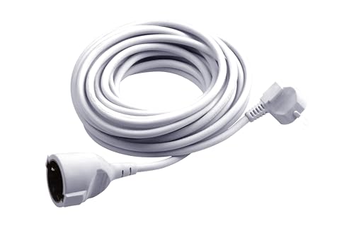 Meister Kunststoff-Verlängerungskabel 3 m – für innen (IP20) – Schuko-Kupplung – weiß von Meister