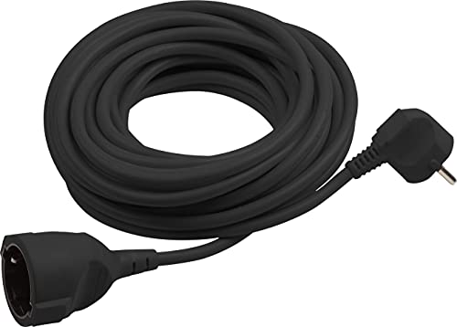 Meister Kunststoff-Verlängerungskabel 5 m – für innen (IP20) – Schuko-Kupplung – schwarz von Meister