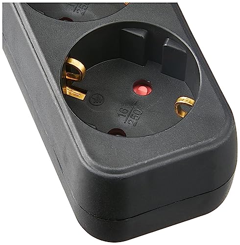 Meister Steckdosenleiste 3-fach - 3 m Kabel - schwarz - Kunststoffleitung - IP20 Innenbereich / Steckerleiste / Mehrfachsteckdose / Tischsteckdose / Tido 3-fach / 7430030 von Meister
