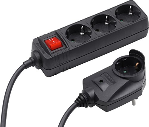 Meister Steckdosenleiste 3-fach, mit Zusatzstecker - 2 m Kabel - schwarz - IP20 Innenbereich - Schalter / Powersplit / Steckerleiste mit Überspannungsschutz / Mehrfachsteckdose / Tido 3-fach / 7430640 Meister Steckdosenleiste 3-fach, mit Zusatzstecker - 2 m Kabel - schwarz - IP20 Innenbereich - Schalter / Powersplit / Steckerleiste mit Überspannungsschutz / Mehrfachsteckdose / Tido 3-fach / 7430640 von Meister