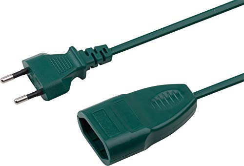 Meister Euro-Verlängerung - 5 m Kabel - grün - Kunststoffleitung - IP20 Innenbereich - Ideal für Lampen & Lichterketten / Verlängerungskabel / Euro-Stecker / Euro-Kupplung / 7431530 von Meister