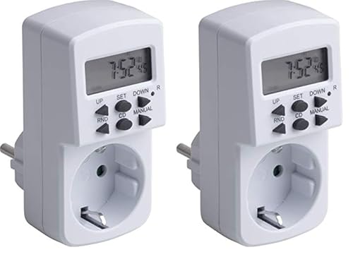 Meister Zeitschaltuhr digital, 1800 W - Sommer- & Winterzeit - 10 konfigurierbare Programme - Mit Countdown-Funktion & Zufallsgenerator/Timer für die Steckdose/Timer mit Zufallsschaltung / 7474110 Meister Zeitschaltuhr digital, 1800 W - Sommer- & Winterzeit - 10 konfigurierbare Programme - Mit Countdown-Funktion & Zufallsgenerator/Timer für die Steckdose/Timer mit Zufallsschaltung / 7474110 von Meister