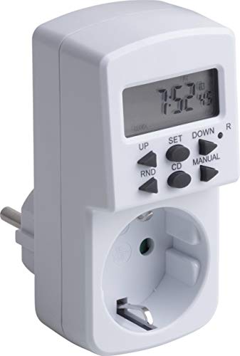 Meister Zeitschaltuhr digital, 1800 W - Sommer- & Winterzeit - 10 konfigurierbare Programme - Mit Countdown-Funktion & Zufallsgenerator / Timer für die Steckdose / Timer mit Zufallsschaltung / 7474110 Meister Zeitschaltuhr digital, 1800 W - Sommer- & Winterzeit - 10 konfigurierbare Programme - Mit Countdown-Funktion & Zufallsgenerator / Timer für die Steckdose / Timer mit Zufallsschaltung / 7474110 von Meister