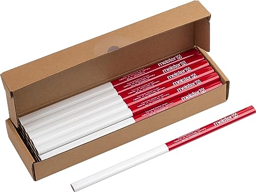 Meister Zimmermannsbleistift-Set 25-teilig - 240 mm Länge - Ovale Form - Mittlere Härte - Ideal zum Anzeichnen & Markieren - rot & weiß / Markierungswerkzeug / Baubleistift / 9446710 Meister Zimmermannsbleistift-Set 25-teilig - 240 mm Länge - Ovale Form - Mittlere Härte - Ideal zum Anzeichnen & Markieren - rot & weiß / Markierungswerkzeug / Baubleistift / 9446710 von Meister