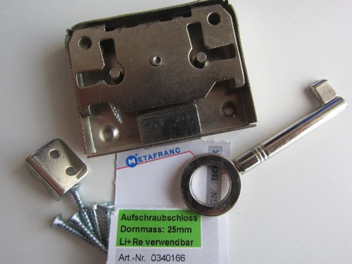 Metafranc Aufschraubschloß, Dornmaß 25 mm, rechts + links, 1 Stück, 340166 von Metafranc