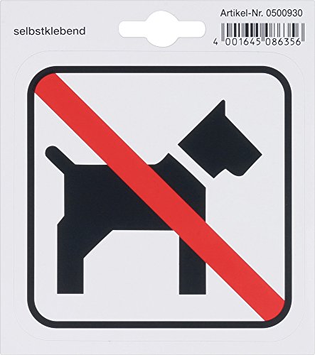 Metafranc Klebesymbol Hundeverbot - 110 x 110 mm / Beschilderung / Infoschild / Türschild / Verbotsschild / H&everbot / Gewerbekennzeichnung / 500930 von Metafranc