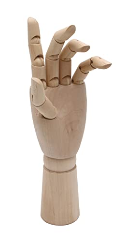 Paintersisters Gliederhand, 30 cm Links, bewegliche Modellhand, Holzhand von Paintersisters