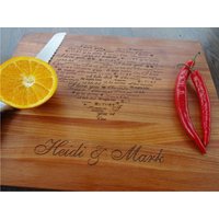 Ich Liebe Dich Personalisiertes Schneidebrett Handgefertigt, Personalisiertes Hochzeitsgeschenk von MeisterAlgis