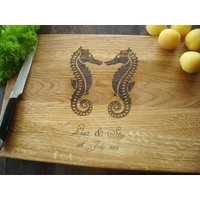 Personalisiertes Schneidebrett Mit Seepferden, Personalisiertes Hochzeitsgeschenk, Benutzerdefinierte Schneidebrett, Hochzeitsgeschenke Personalisiertes Schneidebrett Mit Seepferden, Personalisiertes Hochzeitsgeschenk, Benutzerdefinierte Schneidebrett, Hochzeitsgeschenke von MeisterAlgis