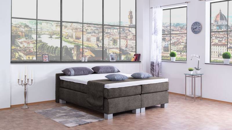 Meisterbetten Boxspringbett City 100x220 in DS-Anthracite, Matratzenbezug Nano, Komfortschaum-Topper Meisterbetten Boxspringbett City 100x220 in DS-Anthracite, Matratzenbezug Nano, Komfortschaum-Topper von Meisterbetten