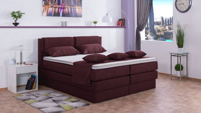 Meisterbetten Boxspringbett Dora (mit Bettkasten, 7-Zonen Taschenfederkernmatratzen, Komfortschaum), Inklusive kostenloser Lieferung und Aufbau von Meisterbetten