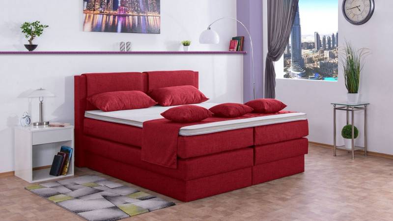Meisterbetten Boxspringbett Dora (mit Bettkasten, 7-Zonen Taschenfederkernmatratzen, Komfortschaum), Inklusive kostenloser Lieferung und Aufbau von Meisterbetten