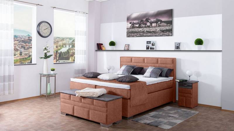 Meisterbetten Boxspringbett Jazz (7-Zonen Taschenfederkernmatratzen, Komfortschaum), Inklusive kostenloser Lieferung und Aufbau von Meisterbetten