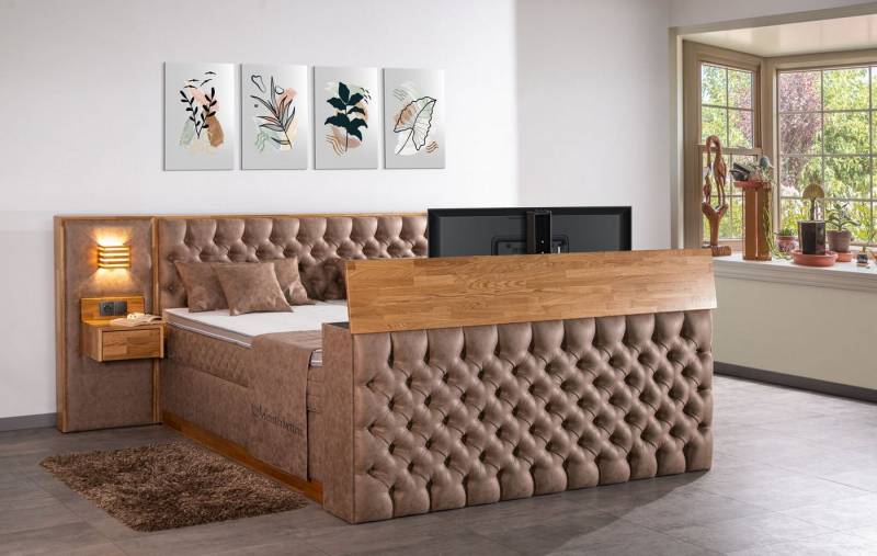 Meisterbetten Boxspringbett King (mit Motor, 7-Zonen Taschenfederkernmatratzen, Ergoflex), Inklusive kostenloser Lieferung und Aufbau von Meisterbetten