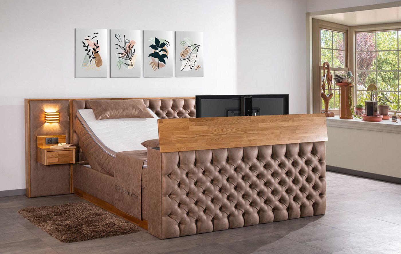 Meisterbetten Boxspringbett King (mit Motor, 7-Zonen Taschenfederkernmatratzen, Ergoflex), Inklusive kostenloser Lieferung und Aufbau von Meisterbetten
