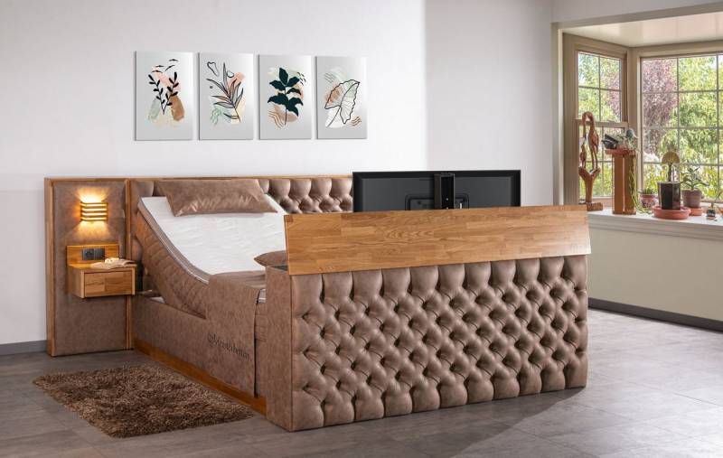 Meisterbetten Boxspringbett King (mit Motor, 7-Zonen Taschenfederkernmatratzen, Ergoflex), Inklusive kostenloser Lieferung und Aufbau von Meisterbetten