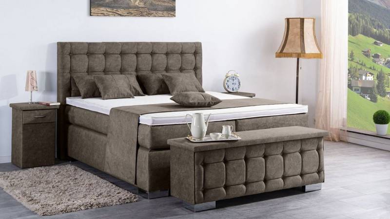 Meisterbetten Boxspringbett Lanz (7-Zonen Taschenfederkernmatratzen, Ergoflex), Inklusive kostenloser Lieferung und Aufbau von Meisterbetten