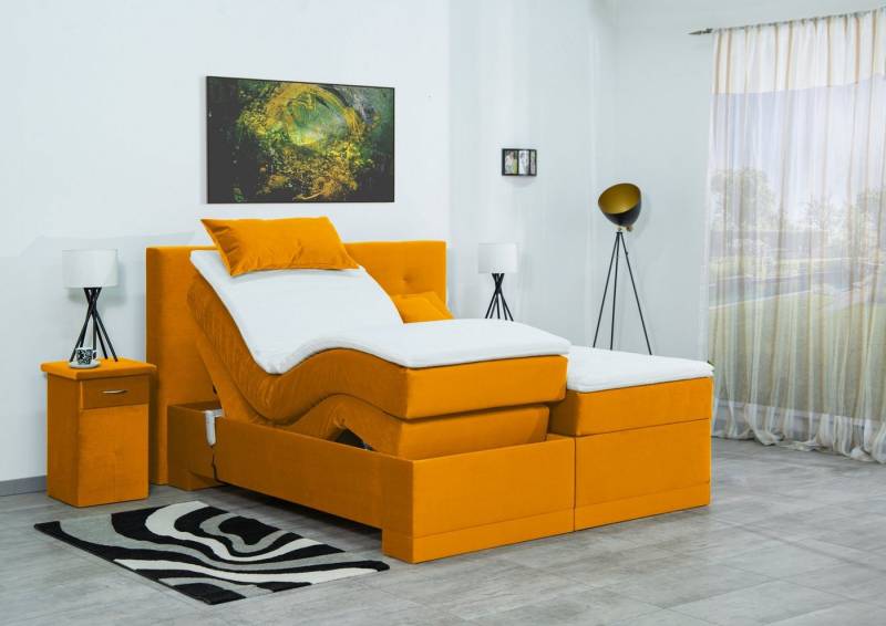 Meisterbetten Boxspringbett Lapi (mit Motor, 7-Zonen Taschenfederkernmatratzen, Ergoflex), Inklusive kostenloser Lieferung und Aufbau von Meisterbetten