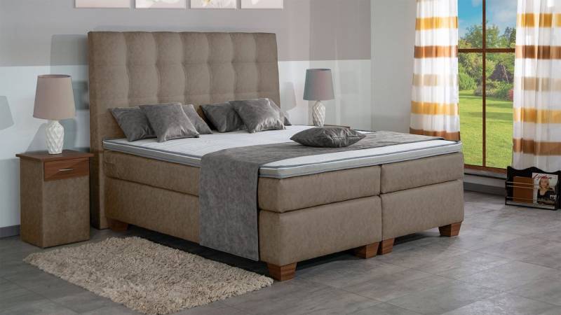 Meisterbetten Boxspringbett Nora (7-Zonen Taschenfederkernmatratzen, Komfortschaum), Inklusive kostenloser Lieferung und Aufbau von Meisterbetten