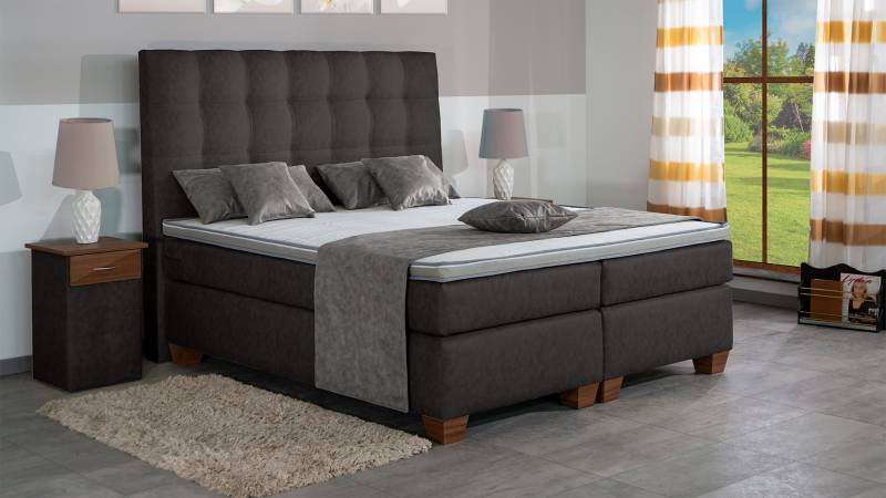 Meisterbetten Boxspringbett Nora 120x200 in MS-Espresso, Matratzenbezug Nano, Komfortschaum-Topper Meisterbetten Boxspringbett Nora 120x200 in MS-Espresso, Matratzenbezug Nano, Komfortschaum-Topper von Meisterbetten