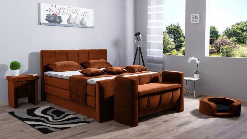 Meisterbetten Boxspringbett Roki (mit Bettkasten, Fußteil, 7-Zonen Taschenfederkernmatratzen, Ergoflex), Inklusive kostenloser Lieferung und Aufbau von Meisterbetten