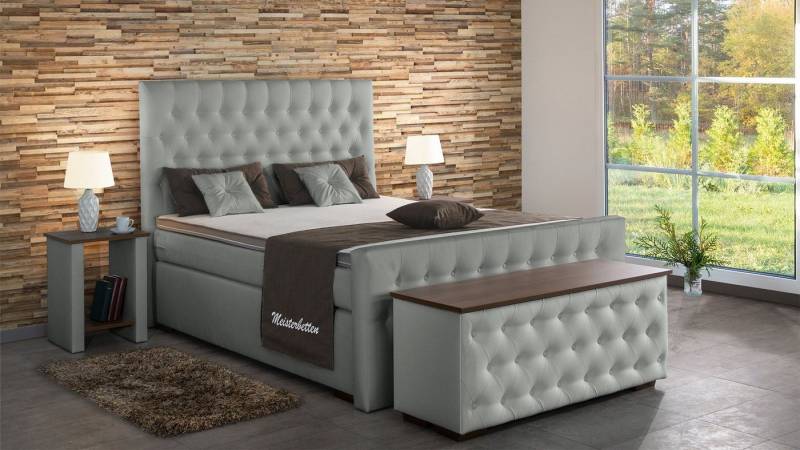 Meisterbetten Boxspringbett Tela (7-Zonen Taschenfederkernmatratzen, Ergoflex), Inklusive kostenloser Lieferung und Aufbau von Meisterbetten