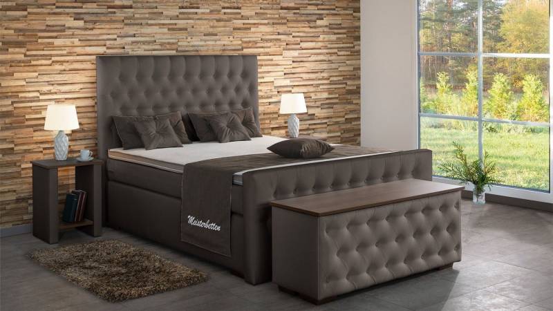Meisterbetten Boxspringbett Tela (7-Zonen Taschenfederkernmatratzen, Ergoflex), Inklusive kostenloser Lieferung und Aufbau von Meisterbetten