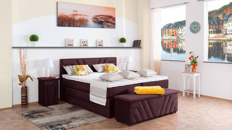 Meisterbetten Boxspringbett Terz (mit Bettkasten, 7-Zonen Taschenfederkernmatratzen, Komfortschaum), Inklusive kostenloser Lieferung und Aufbau von Meisterbetten