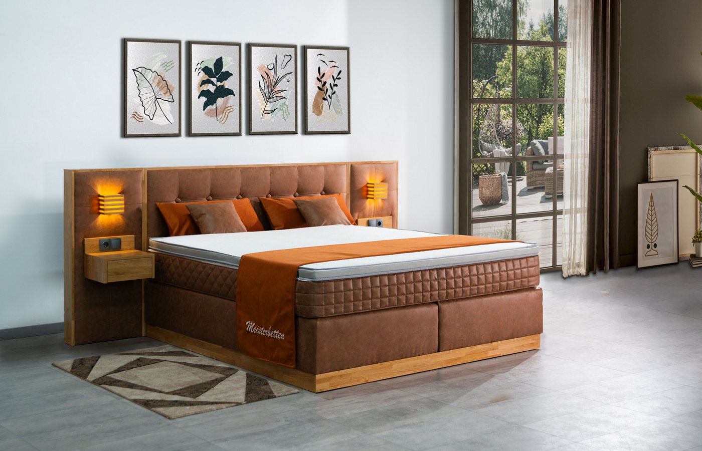 Meisterbetten Boxspringbett Zero3 (mit Motor, 7-Zonen Taschenfederkernmatratzen, Ergoflex), Inklusive kostenloser Lieferung und Aufbau von Meisterbetten