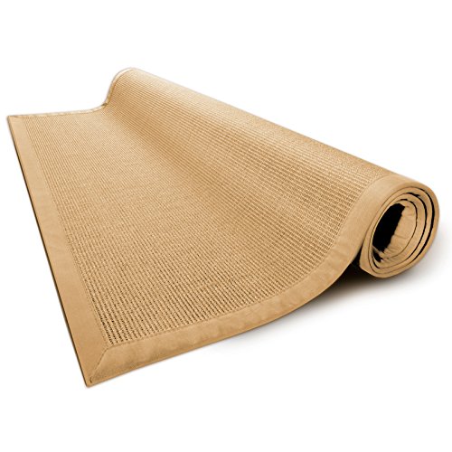 meisterei Floordirekt Sisal-Teppich modern hochwertige Bordüre Rücken: Naturlatex (rutschhemmend), Größen von meisterei