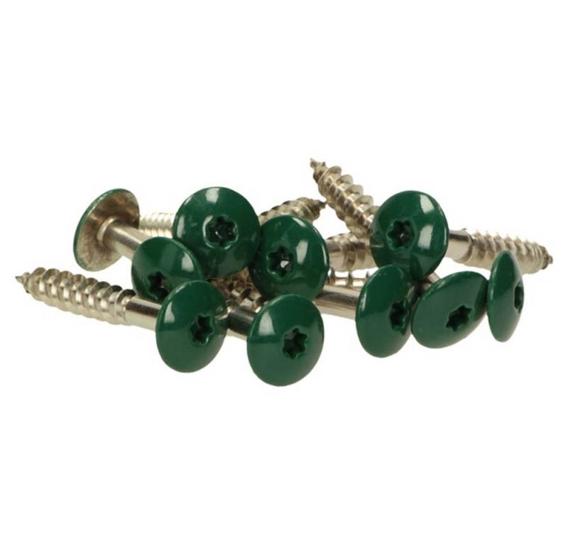 Meisterling® Fassadenschraube INOX, (V4A - 5,5 x 35 mm, Flachkopf Torx T20, 100 Stk), Dunkelgrün von Meisterling®