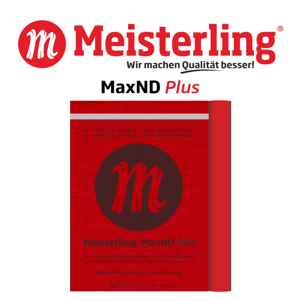 Meisterling MaxND PLUS - Hoch-Diffusionsoffene Unterdeckbahn/Unterspannbahn mit TPU Membran von Meisterling