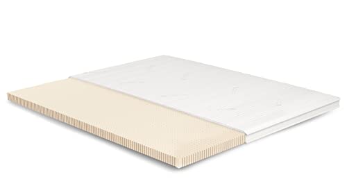 Meisterschlaf Latex Topper 180x220 cm (BxL) - Tencel 3D - Mittelweich - Höhe 7 cm - OEKOTEX - RG 65 kg/m³ - Made in Germany von Meisterschlaf
