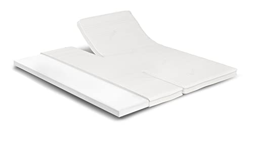 Meisterschlaf Split Kaltschaum Topper 160x200 cm (BxL) - Tencel 3D - Mittel - Höhe 7 cm - OEKOTEX - RG 45 kg/m³ - Made in Germany von Meisterschlaf