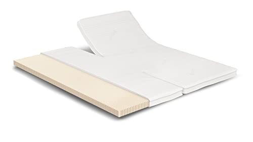 Meisterschlaf Split Latex Topper 180x200 cm (BxL) - Tencel 3D - Mittelweich - Höhe 7 cm - OEKOTEX - RG 65 kg/m³ - Made in Germany von Meisterschlaf