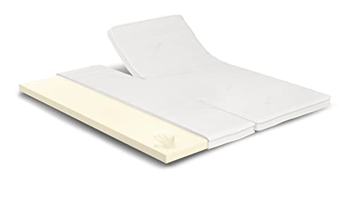 Meisterschlaf Split Visco Topper 160x200 cm (BxL) - Tencel 3D - Weich - Höhe 7 cm - OEKOTEX - RG 50 kg/m³ - Made in Germany von Meisterschlaf