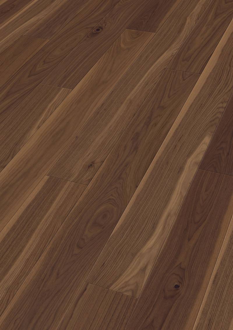MEISTER Parkettboden MeisterParkett. longlife PD 400 2200 x 180 x 13 mm 9009 Nussbaum amerikanisch lebhaft gebürstet ultramattlackiert von Meisterwerke
