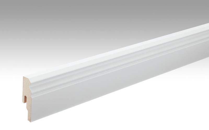 MEISTER Fussleiste Profil 10 PK  Uni weiß glänzend DF 324 - 2380 mm von Meisterwerke