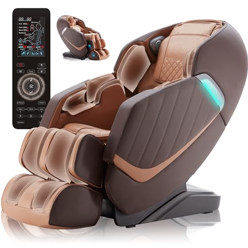 MeitFith Massagesessel Ganzkörper: Zero Gravity Massage Stühle 3D Shiatsu massagesessel mit wärmefunktion, braun von MeitFith