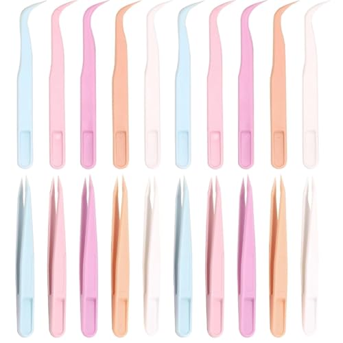 20 Stück Pinzette Kunststoff, Antistatische Plastik Pinzette Set, Vielseitige und praktische Pinzette Basteln für Basteln, Aufkleber, Wimpern Erweiterungen, Schmuck Machen 20 Stück Pinzette Kunststoff, Antistatische Plastik Pinzette Set, Vielseitige und praktische Pinzette Basteln für Basteln, Aufkleber, Wimpern Erweiterungen, Schmuck Machen von Meiturzhen