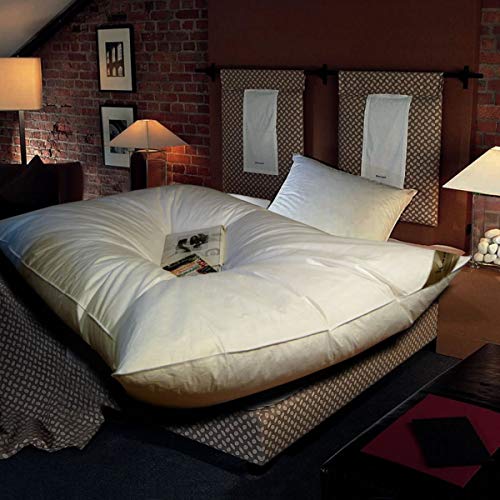 Meivita Ballonbett in 135x200 cm mit 4000 Gramm Füllung aus weißen neuen Gänsefedern (100% Federn) Klasse 1 nach DIN EN 12934, Federbett Oberbett Winterbett Winterdecke Made in Germany von Meivita