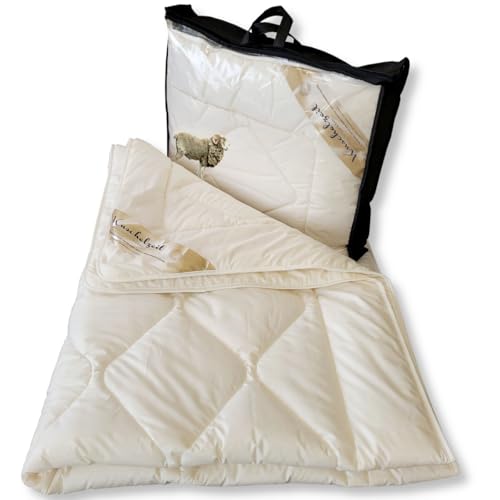 Meivita Merino Schafschurwolle Sommerdecke in 135x200 cm im Wärmebereich 2 Made in Germany von Meivita