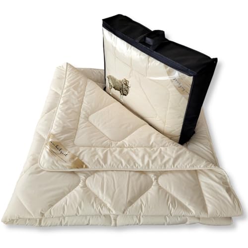 Meivita Merino Schafschurwolle Sommerdecke in 200x220 cm im Wärmebereich 2 Made in Germany von Meivita