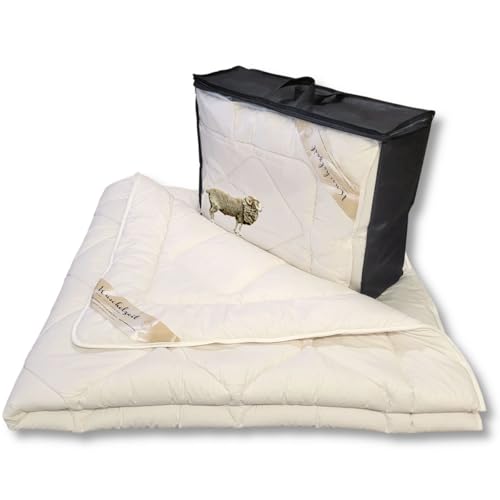 Meivita Merino Schafschurwolle Ganzjahresdecke (200 x 200 cm) von Meivita